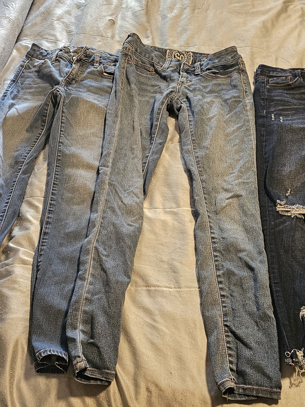 Women's Skinny Jeans - Light Blue Denim